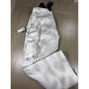 DC Cipher Snowboard Jacket Women Small White Gray Insulated Hooded Ski Snowboard